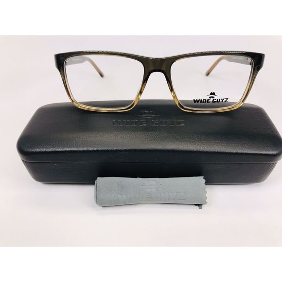 New Wide Guyz Brown Fade BULLDOG Eyeglasses 57mm for The Stylish Large Man - Picture 2 of 12